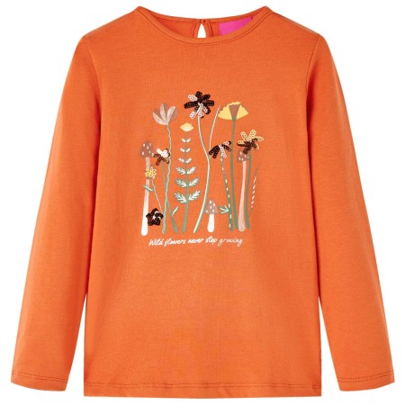 Kinder langärmliges T-Shirt in geröstetem Orange, Größe 92. von vidaXL, Kinder-T-Shirts - Ref: Foro24-13614, Preis: 10,70 €, ...