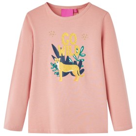 Kinder-Langarm-T-Shirt hellrosa 104 von vidaXL, Kinder-T-Shirts - Ref: Foro24-13550, Preis: 8,39 €, Rabatt: %