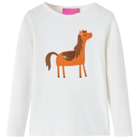 Children's long-sleeved t-shirt in ecru color 140 by vidaXL, Kids T-shirts - Ref: Foro24-13628, Price: 8,94 €, Discount: %