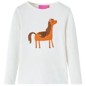 Children's long-sleeved t-shirt in ecru color 140 by vidaXL, Kids T-shirts - Ref: Foro24-13628, Price: 8,85 €, Discount: %