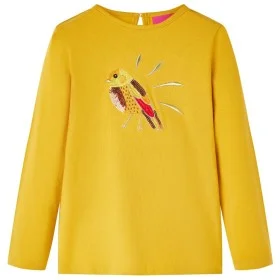 Langarm-Kinder-T-Shirt dunkel ocker 128 von vidaXL, Kinder-T-Shirts - Ref: Foro24-13637, Preis: 8,59 €, Rabatt: %
