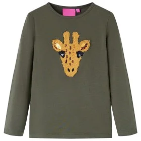 Long-sleeved khaki children's t-shirt size 140 by vidaXL, Kids T-shirts - Ref: Foro24-13488, Price: 8,59 €, Discount: %