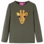 Long-sleeved khaki children's t-shirt size 140 by vidaXL, Kids T-shirts - Ref: Foro24-13488, Price: 8,59 €, Discount: %