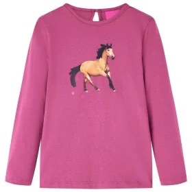 Camiseta infantil de manga larga frambuesa 116 de vidaXL, Camisetas para niños - Ref: Foro24-14026, Precio: 8,98 €, Descuento: %