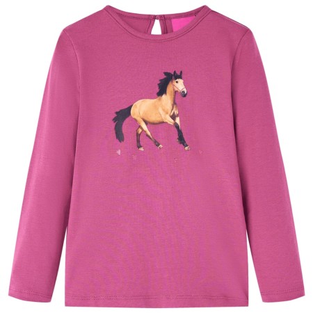 Camiseta infantil de manga larga frambuesa 116 de vidaXL, Camisetas para niños - Ref: Foro24-14026, Precio: 9,08 €, Descuento: %