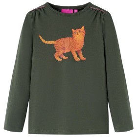 Khakifarbenes Langarm-T-Shirt für Kinder 92 von vidaXL, Kinder-T-Shirts - Ref: Foro24-14204, Preis: 9,00 €, Rabatt: %