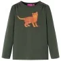 Khakifarbenes Langarm-T-Shirt für Kinder 92 von vidaXL, Kinder-T-Shirts - Ref: Foro24-14204, Preis: 8,92 €, Rabatt: %