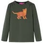 Khaki Langarm-T-Shirt für Kinder 116 von vidaXL, Kinder-T-Shirts - Ref: Foro24-14206, Preis: 8,92 €, Rabatt: %