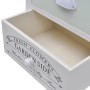 Mesitas de noche de estilo francés de madera 2 unidades