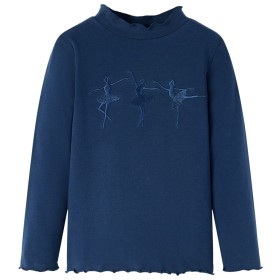 Marineblaues Langarm-T-Shirt für Kinder 140 von vidaXL, Kinder-T-Shirts - Ref: Foro24-13713, Preis: 8,39 €, Rabatt: %