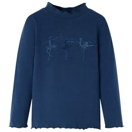 Marineblaues Langarm-T-Shirt für Kinder 140 von vidaXL, Kinder-T-Shirts - Ref: Foro24-13713, Preis: 8,30 €, Rabatt: %