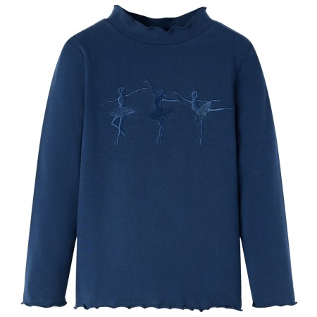 Marineblaues Langarm-T-Shirt für Kinder 140 von vidaXL, Kinder-T-Shirts - Ref: Foro24-13713, Preis: 8,39 €, Rabatt: %