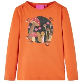 Gebranntes orangefarbenes Langarm-T-Shirt für Kinder 116 von vidaXL, Kinder-T-Shirts - Ref: Foro24-14156, Preis: 8,72 €, Raba...