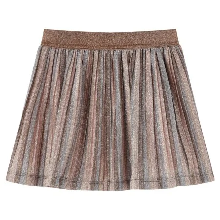 Falda plisada infantil con purpurina marrón y rosa 116 de vidaXL, Pantalones de niños - Ref: Foro24-14556, Precio: 12,96 €, D...