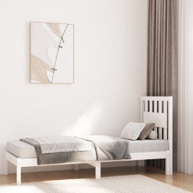Estructura de cama individual pequeña sin colchón madera blanco
