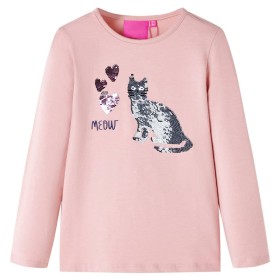 Light pink long-sleeved children's t-shirt size 128 by vidaXL, Kids T-shirts - Ref: Foro24-14087, Price: 10,61 €, Discount: %