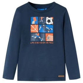 Mélange 92 marineblaues Langarm-T-Shirt für Kinder von vidaXL, Kinder-T-Shirts - Ref: Foro24-12699, Preis: 8,30 €, Rabatt: %
