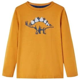 Dark ocher long-sleeved children's t-shirt 140 by vidaXL, Kids T-shirts - Ref: Foro24-12858, Price: 8,30 €, Discount: %