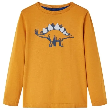 Dunkelockerfarbenes, langärmliges Kinder-T-Shirt 140 von vidaXL, Kinder-T-Shirts - Ref: Foro24-12858, Preis: 8,30 €, Rabatt: %