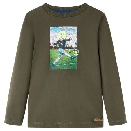 Long-sleeved khaki children's t-shirt size 116 by vidaXL, Kids T-shirts - Ref: Foro24-12736, Price: 8,52 €, Discount: %