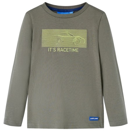 Khaki Langarm-T-Shirt für Kinder 128 von vidaXL, Kinder-T-Shirts - Ref: Foro24-13112, Preis: 8,39 €, Rabatt: %