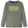 Khaki Langarm-T-Shirt für Kinder 128 von vidaXL, Kinder-T-Shirts - Ref: Foro24-13112, Preis: 8,39 €, Rabatt: %