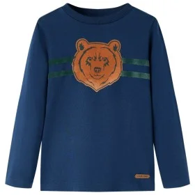 Marineblaues Langarm-T-Shirt für Kinder 92 von vidaXL, Kinder-T-Shirts - Ref: Foro24-13119, Preis: 8,59 €, Rabatt: %