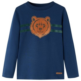 Marineblaues Langarm-T-Shirt für Kinder 92 von vidaXL, Kinder-T-Shirts - Ref: Foro24-13119, Preis: 8,66 €, Rabatt: %