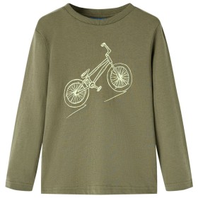 Khakifarbenes Langarm-T-Shirt für Kinder 92 von vidaXL, Kinder-T-Shirts - Ref: Foro24-13434, Preis: 7,93 €, Rabatt: %