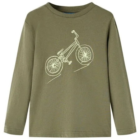 Khakifarbenes Langarm-T-Shirt für Kinder 92 von vidaXL, Kinder-T-Shirts - Ref: Foro24-13434, Preis: 7,85 €, Rabatt: %
