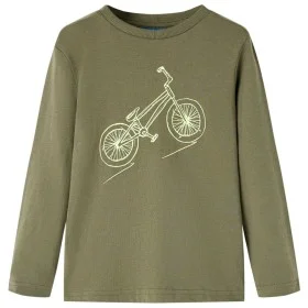 Khakifarbenes Langarm-T-Shirt für Kinder 116 von vidaXL, Kinder-T-Shirts - Ref: Foro24-13436, Preis: 7,85 €, Rabatt: %