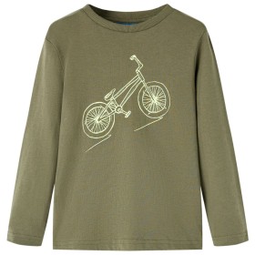 Khakifarbenes Langarm-T-Shirt für Kinder 116 von vidaXL, Kinder-T-Shirts - Ref: Foro24-13436, Preis: 7,93 €, Rabatt: %