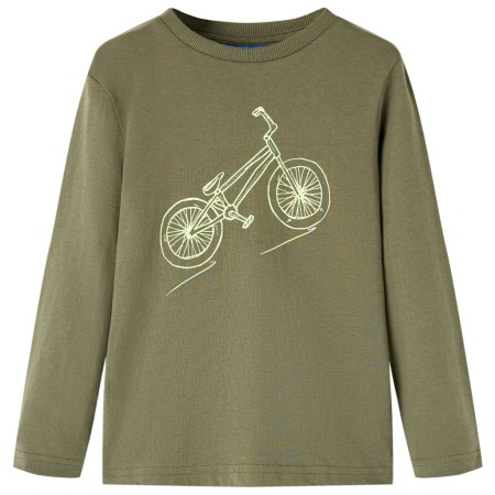 Khakifarbenes Langarm-T-Shirt für Kinder 116 von vidaXL, Kinder-T-Shirts - Ref: Foro24-13436, Preis: 7,93 €, Rabatt: %