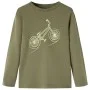 Khakifarbenes Langarm-T-Shirt für Kinder 116 von vidaXL, Kinder-T-Shirts - Ref: Foro24-13436, Preis: 7,85 €, Rabatt: %