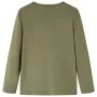 Khakifarbenes Langarm-T-Shirt für Kinder 116 von vidaXL, Kinder-T-Shirts - Ref: Foro24-13436, Preis: 7,85 €, Rabatt: %