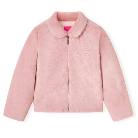 Chaqueta infantil de cuero sintético rosa 128