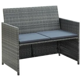 2-seater garden sofa with gray synthetic rattan cushions by vidaXL, Outdoor sofas - Ref: Foro24-43912, Price: 128,15 €, Disco...