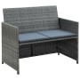 2-Sitzer-Gartensofa mit Kissen aus synthetischem Rattan, grau von vidaXL, Outdoor-Sofas - Ref: Foro24-43912, Preis: 129,55 €,...