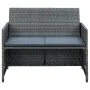 2-seater garden sofa with gray synthetic rattan cushions by vidaXL, Outdoor sofas - Ref: Foro24-43912, Price: 128,15 €, Disco...