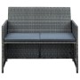 2-Sitzer-Gartensofa mit Kissen aus synthetischem Rattan, grau von vidaXL, Outdoor-Sofas - Ref: Foro24-43912, Preis: 129,55 €,...