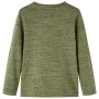 Langärmeliges Kinder-T-Shirt in Khaki Melange 92 von vidaXL, Kinder-T-Shirts - Ref: Foro24-13159, Preis: 8,45 €, Rabatt: %