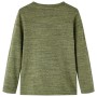 Langärmeliges Kinder-T-Shirt in Khaki Melange 92 von vidaXL, Kinder-T-Shirts - Ref: Foro24-13159, Preis: 8,54 €, Rabatt: %