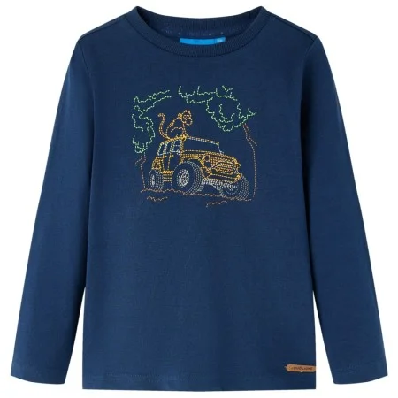 Marineblaues Langarm-T-Shirt für Kinder 104 von vidaXL, Kinder-T-Shirts - Ref: Foro24-13020, Preis: 8,30 €, Rabatt: %