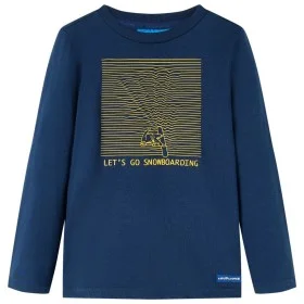 Marineblaues Langarm-T-Shirt für Kinder 116 von vidaXL, Kinder-T-Shirts - Ref: Foro24-13106, Preis: 8,30 €, Rabatt: %