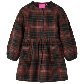 Long-sleeved children's dress in cognac color, size 116. by vidaXL, Children's dresses - Ref: Foro24-14451, Price: 11,81 €, D...