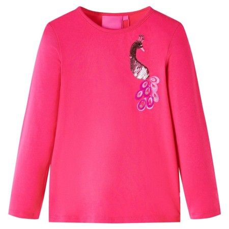 Langarm-T-Shirt für Kinder in glänzendem Pink 104 von vidaXL, Kinder-T-Shirts - Ref: Foro24-13590, Preis: 8,66 €, Rabatt: %