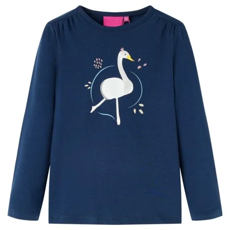 Marineblaues Langarm-T-Shirt für Kinder 116 von vidaXL, Kinder-T-Shirts - Ref: Foro24-13696, Preis: 8,77 €, Rabatt: %