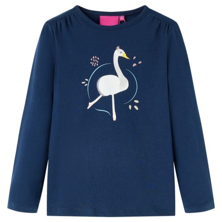 Langärmeliges marineblaues Kinder-T-Shirt 92 von vidaXL, Kinder-T-Shirts - Ref: Foro24-13694, Preis: 8,87 €, Rabatt: %