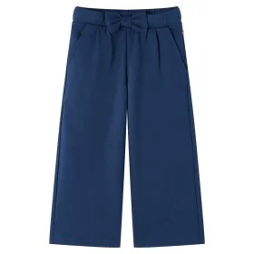 Pantalón infantil con perneras anchas azul marino 128 de vidaXL, Pantalones de niños - Ref: Foro24-14830, Precio: 14,83 €, De...