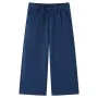Pantalón infantil con perneras anchas azul marino 128 de vidaXL, Pantalones de niños - Ref: Foro24-14830, Precio: 14,83 €, De...